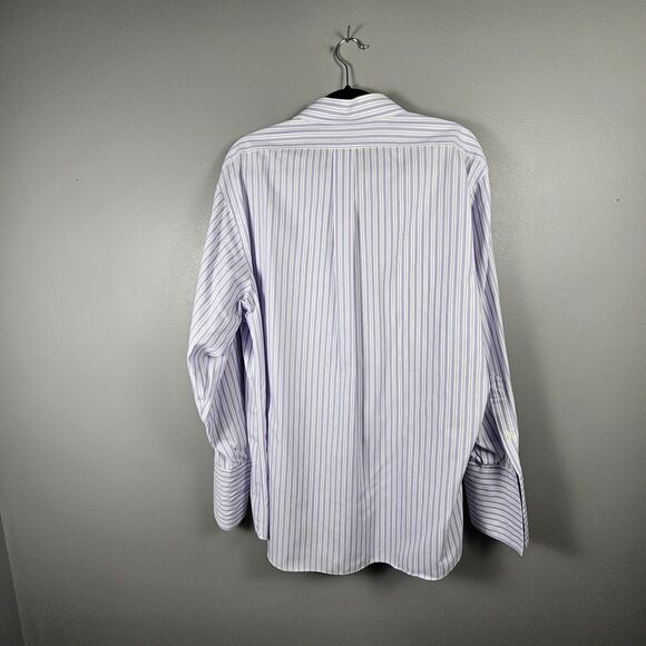 Brooks Brothers Non Iron L/S Shirt American Supima Cotton Lavender Striped - Picture 3 of 8